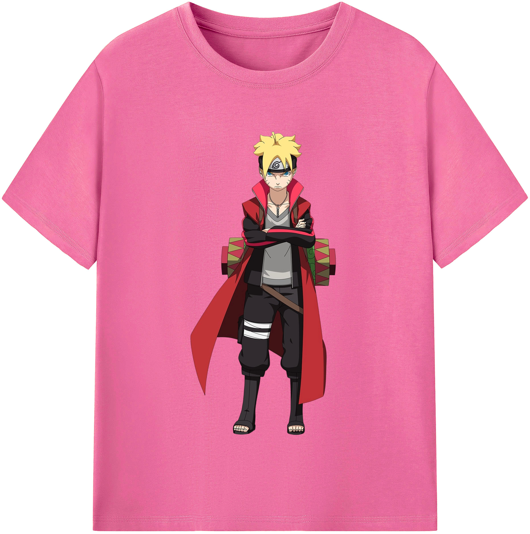 （画像用） NARUTO -ナルト- うずまき ボルト Uzumaki Boruto レディースカジュアルプリントTシャツ（綿100％）